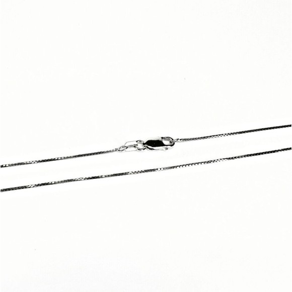 925 Sterling Silver 0.8mm BOX Chain Necklace Italy Thin Strong Lobster Claw 18in - Picture 5 of 7